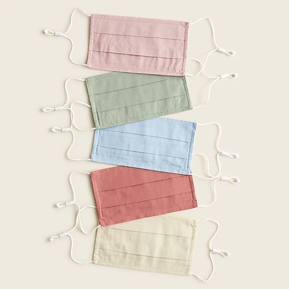 J. Crew 5 Nonmedical Face Masks in Solid Color - Picture 2 of 10